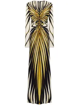 Roberto Cavalli: Платье с принтом 