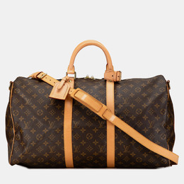 Louis Vuitton: Коричневая сумка  Keepall