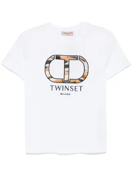 TWINSET: Белая футболка 