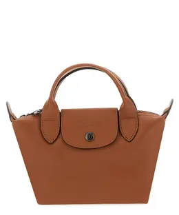 Longchamp: Коричневая сумка  Le Pliage