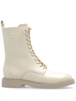 Tory Burch: Белые ботинки 