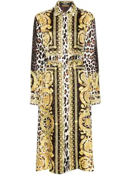 Versace: Шёлковая рубашка  Barocco