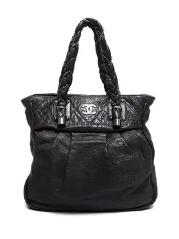 CHANEL Pre-Owned: Чёрная сумка-шоппер 