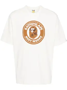 A BATHING APE®: Белая футболка 