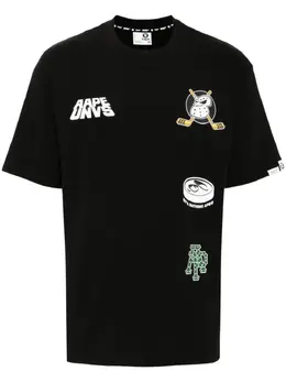 AAPE BY *A BATHING APE®: Чёрная футболка 