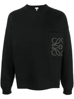 LOEWE: Чёрный свитер 