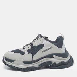 Balenciaga: Голубые кроссовки  Triple S