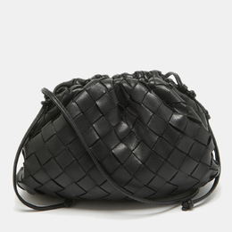 Bottega Veneta: Чёрная сумка  Intrecciato