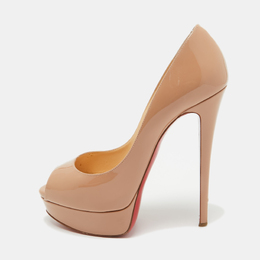 Christian Louboutin: Бежевые туфли 