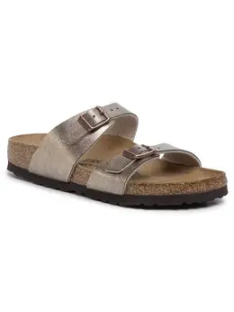 Birkenstock: Золотые сабо 