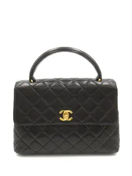 CHANEL Pre-Owned: Чёрная сумка-шоппер 