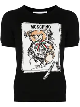 Moschino: Трикотажный топ  Teddy Bear