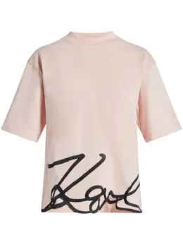Karl Lagerfeld: Хлопковая футболка  Signature