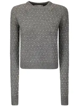 Sportmax: Свитер со стразами 