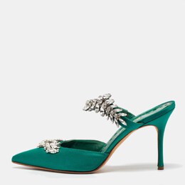 Manolo Blahnik: Зелёные сабо 