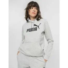 PUMA: Серая толстовка  Ess