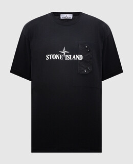 Stone Island: Чёрная футболка 