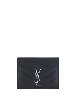 Saint Laurent: Чёрный картхолдер  Monogram