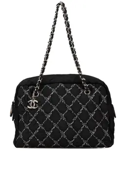 CHANEL Pre-Owned: Чёрная сумка-шоппер 