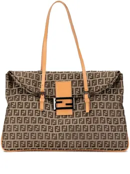 Fendi Pre-Owned: Коричневая сумка-шоппер 