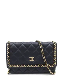 CHANEL Pre-Owned: Синий кошелёк 