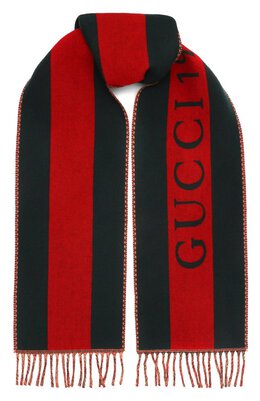 Gucci: Зелёный шарф 