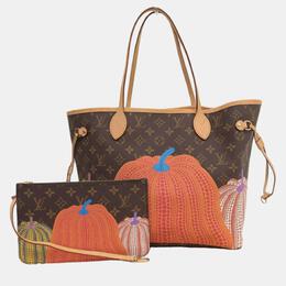 Louis Vuitton: Коричневая сумка-шоппер  Neverfull MM