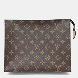 Louis Vuitton: Коричневая сумка  Pochette