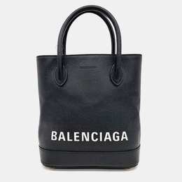 Balenciaga: Чёрная сумка-шоппер 