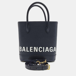 Balenciaga: Чёрная сумка-шоппер 