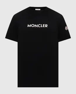 Moncler: Чёрная футболка 