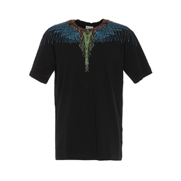 Marcelo Burlon: Чёрная футболка  Wings