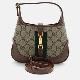 Gucci: Бежевая сумка  Jackie