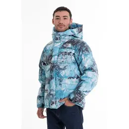 The North Face: Синий пуховик 