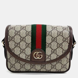 Gucci: Бежевая сумка  Ophidia