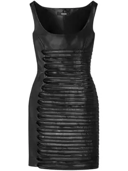 Versace: Кожаное платье 