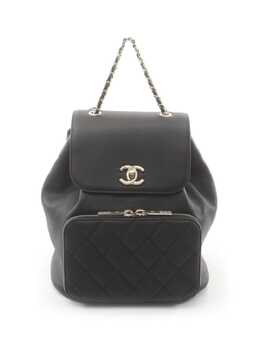 CHANEL Pre-Owned: Чёрный рюкзак 