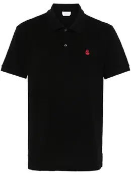 Alexander McQueen: Чёрное поло  Skull