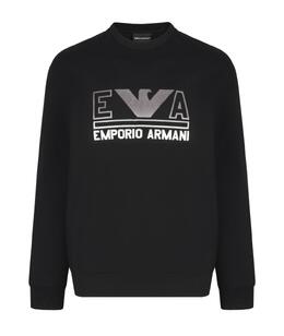 EMPORIO ARMANI: Чёрная толстовка 