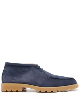 Santoni: Голубые ботинки 