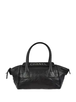 CHANEL Pre-Owned: Чёрная сумка-шоппер 