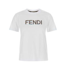 FENDI: Белая футболка 