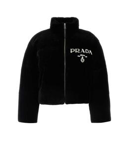 PRADA: Чёрный пуховик 