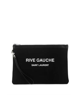 SAINT LAURENT: Чёрный клатч 