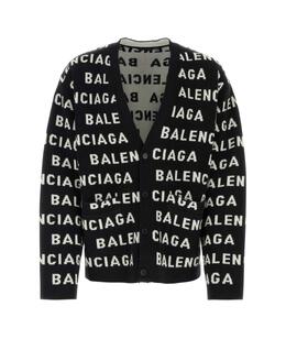 BALENCIAGA: Чёрный кардиган 