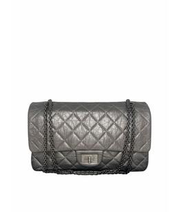 CHANEL: Серый клатч 