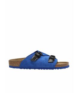 BIRKENSTOCK: Голубые шлёпанцы 