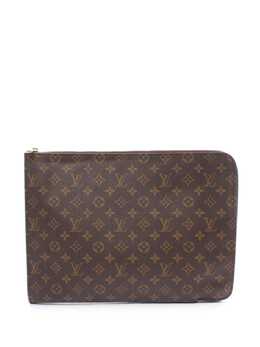 Louis Vuitton Pre-Owned: Коричневый клатч 