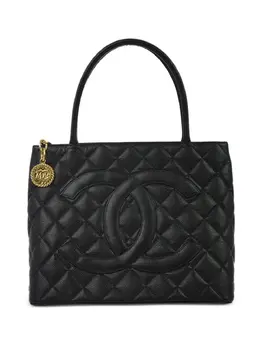 CHANEL Pre-Owned: Чёрная сумка-шоппер 