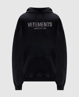 Vetements: Чёрная толстовка 